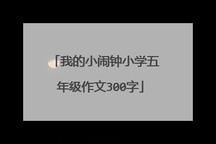 我的小闹钟小学五年级作文300字