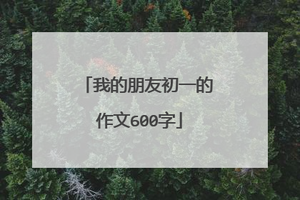 我的朋友初一的作文600字