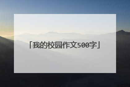 我的校园作文500字