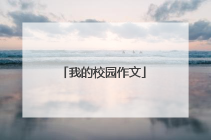 我的校园作文