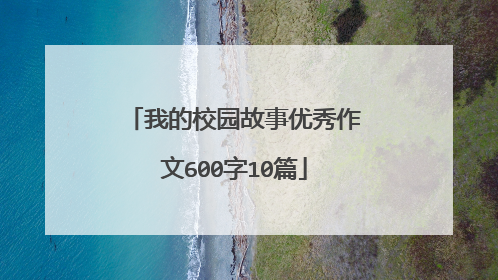 我的校园故事优秀作文600字10篇