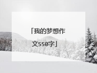 我的梦想作文550字