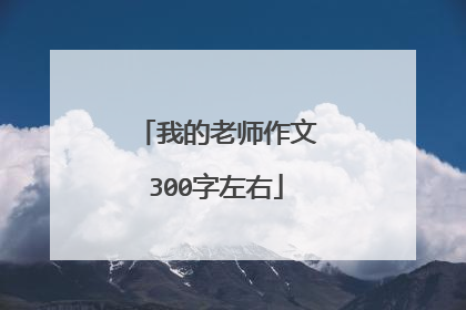 我的老师作文300字左右