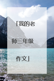 我的老师三年级作文