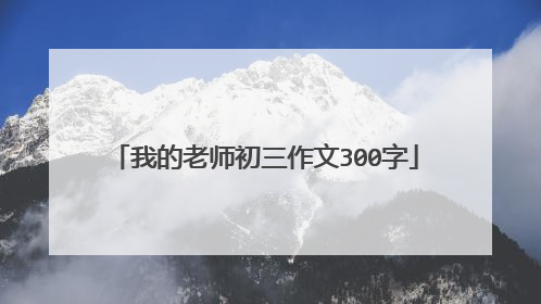 我的老师初三作文300字