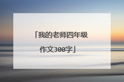 我的老师四年级作文300字