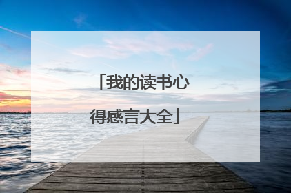 我的读书心得感言大全