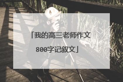 我的高三老师作文800字记叙文