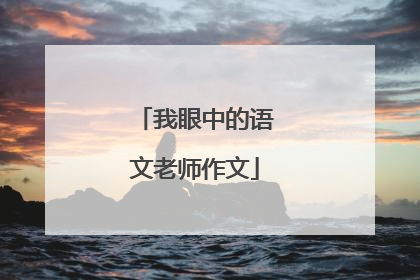 我眼中的语文老师作文