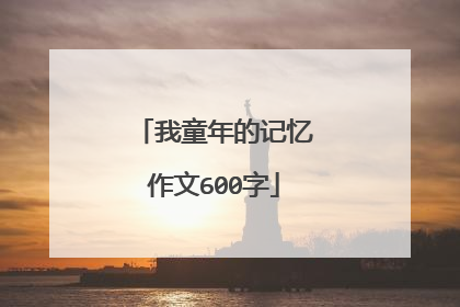 我童年的记忆作文600字