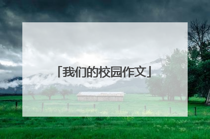 我们的校园作文