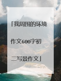 我周围的环境作文600字初二写景作文