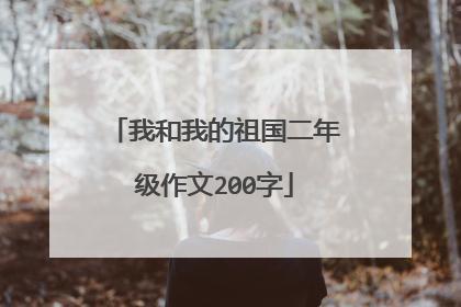 我和我的祖国二年级作文200字