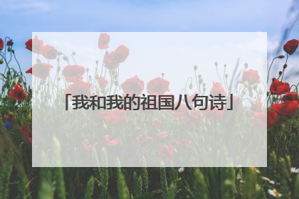 我和我的祖国八句诗