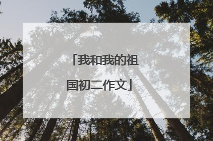 我和我的祖国初二作文