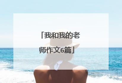 我和我的老师作文6篇