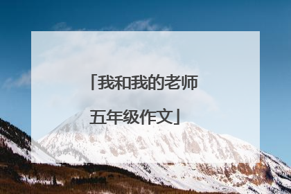 我和我的老师五年级作文