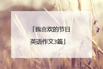 我喜欢的节日英语作文3篇