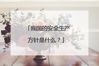 我国的安全生产方针是什么?