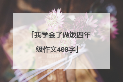 我学会了做饭四年级作文400字