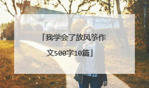 我学会了放风筝作文500字10篇