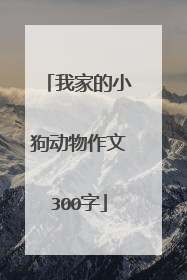 我家的小狗动物作文300字