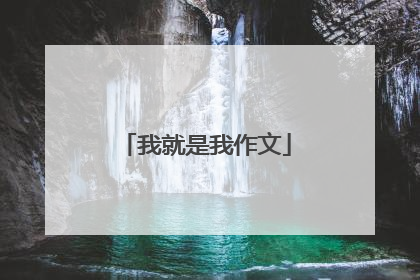 我就是我作文