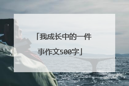 我成长中的一件事作文500字