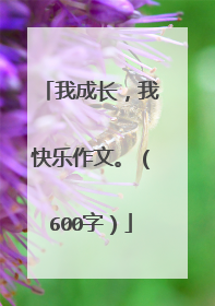 我成长，我快乐作文。（600字）