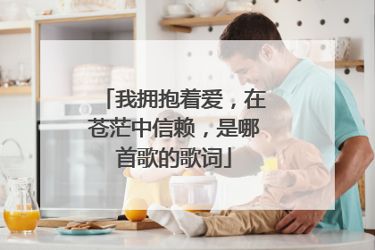 我拥抱着爱，在苍茫中信赖，是哪首歌的歌词