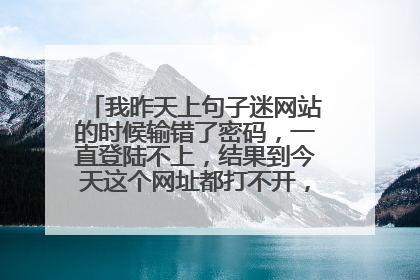 我昨天上句子迷网站的时候输错了密码，一直登陆不上，结果到今天这个网址都打不开，这是什么原因