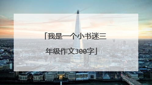 我是一个小书迷三年级作文300字