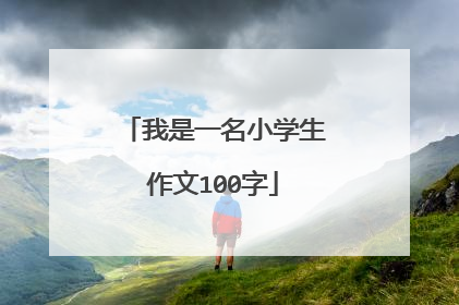 我是一名小学生作文100字