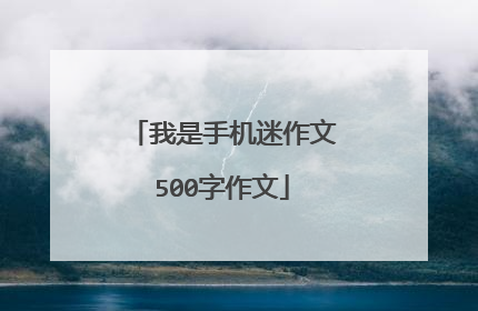 我是手机迷作文500字作文