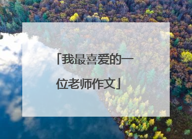 我最喜爱的一位老师作文