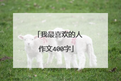 我最喜欢的人作文400字