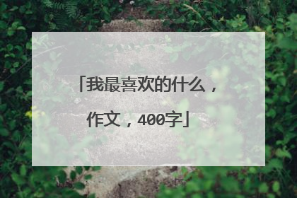 我最喜欢的什么，作文，400字