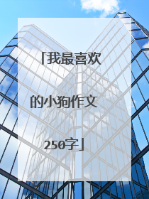 我最喜欢的小狗作文250字