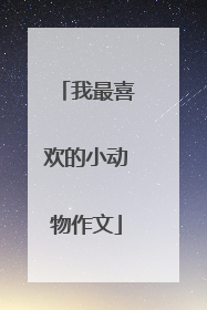 我最喜欢的小动物作文