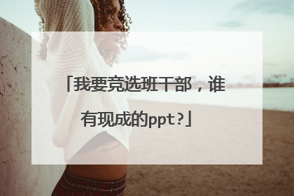 我要竞选班干部,谁有现成的ppt?