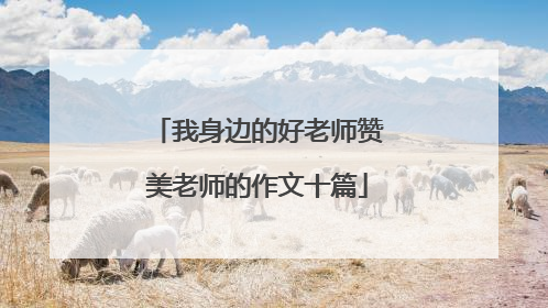 我身边的好老师赞美老师的作文十篇