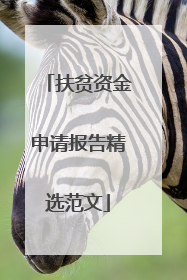 扶贫资金申请报告精选范文