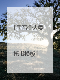 手写个人委托书模板