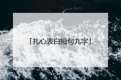 扎心表白短句九字