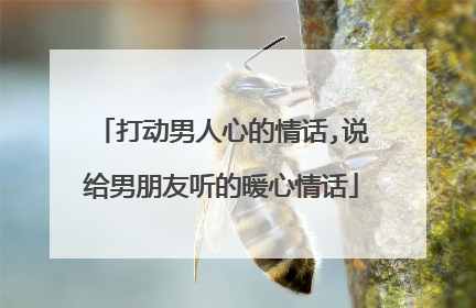 打动男人心的情话,说给男朋友听的暖心情话