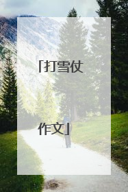 打雪仗作文