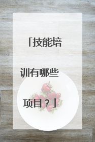 技能培训有哪些项目?