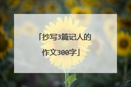 抄写3篇记人的作文300字