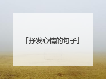 抒发心情的句子