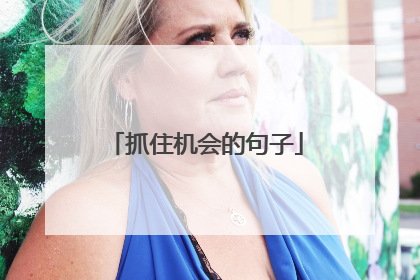 抓住机会的句子
